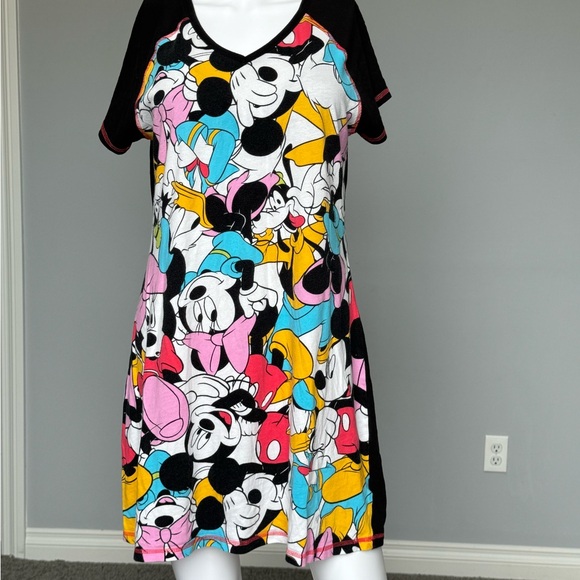 Disney Black Nightgown with Mickey Mouse and Friends - Picture 2 of 4
